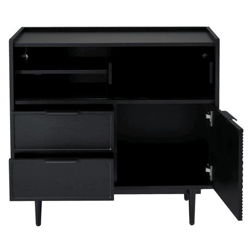 Aparador 80 cm - móvel de casa de banho com porta de vidro e luz LED Aparador 80 cm - móvel de casa de banho com porta de vidro e luz LED