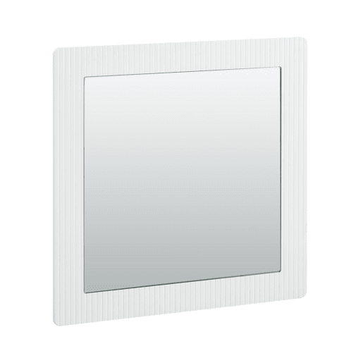 Espelho de parede quadrado 80x80 cm - moldura em madeira branca, design moderno e intemporal - branco