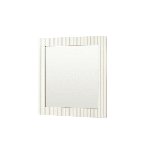 Espelho de parede quadrado 80x80 cm - moldura em madeira branca, design moderno e intemporal - branco