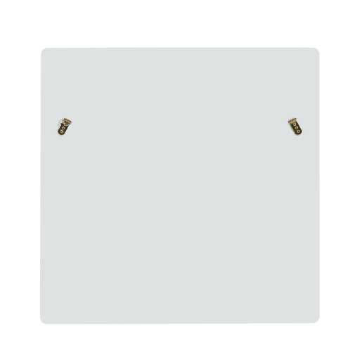 Espelho de parede quadrado 80x80 cm - moldura em madeira branca, design moderno e intemporal - branco