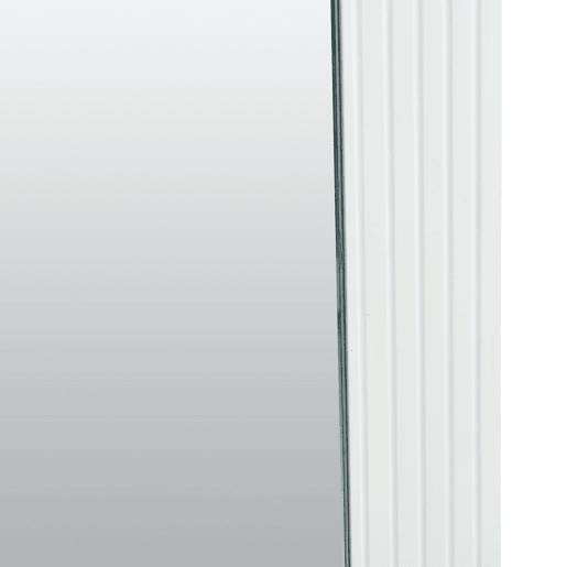 Espelho de parede quadrado 80x80 cm - moldura em madeira branca, design moderno e intemporal - branco