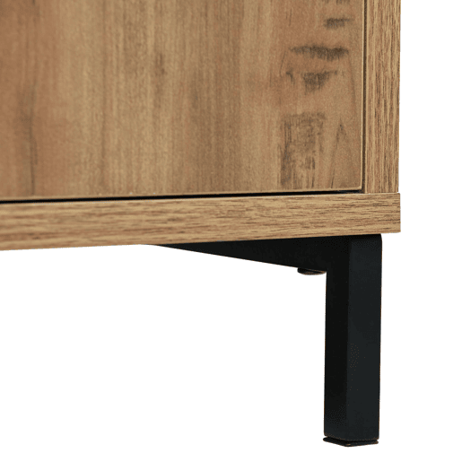 Cômoda 120x40x76 cm - com 2 portas, 3 gavetas e prateleira ajustável - carvalho escuro