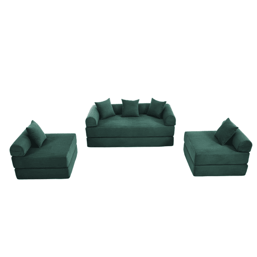 Sofá modular de 4 lugares - Com arrumação, funcionalidade modular, adequado para animais de estimação - Esmeralda Sofá modular de 4 lugares - Com arrumação, funcionalidade modular, adequado para animais de estimação - Esmeralda
