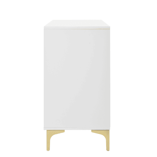 Cômoda 120x40x76 cm - com 6 gavetas para sala e quarto - branca