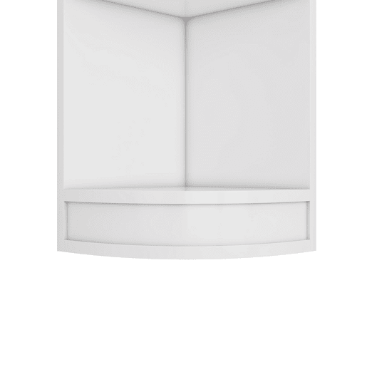 Estante de canto com 5 prateleiras - design simples, alta capacidade de carga - branco