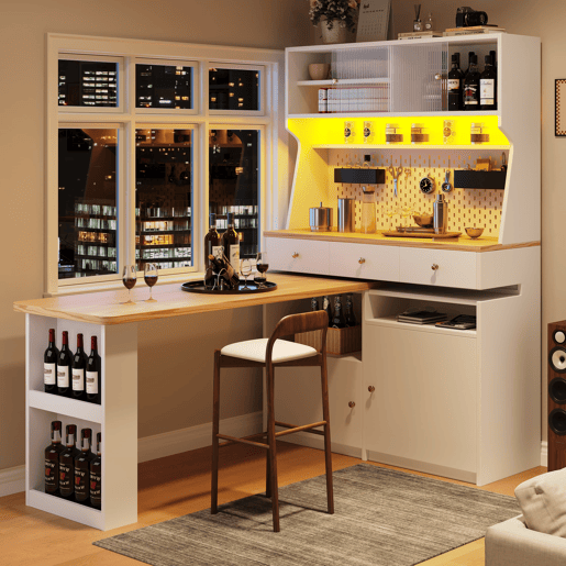Aparador 137x45x178 cm - Aparador alto, armário de arrumação com 2 portas e 3 gavetas - Branco Aparador 137x45x178 cm - Aparador alto, armário de arrumação com 2 portas e 3 gavetas - Branco