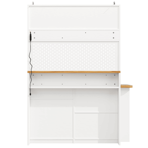 Aparador 137x45x178 cm - Aparador alto, armário de arrumação com 2 portas e 3 gavetas - Branco Aparador 137x45x178 cm - Aparador alto, armário de arrumação com 2 portas e 3 gavetas - Branco