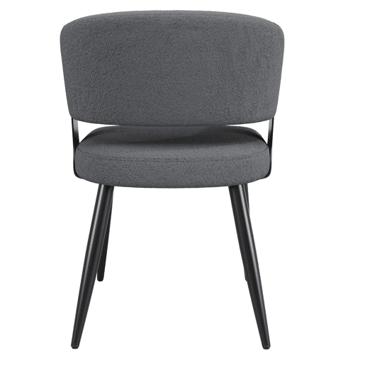 Cadeira de jantar 2 peças - Ergonómica, leve, com encosto curvo - Cinza Cadeira de jantar 2 peças - Ergonómica, leve, com encosto curvo - Cinza