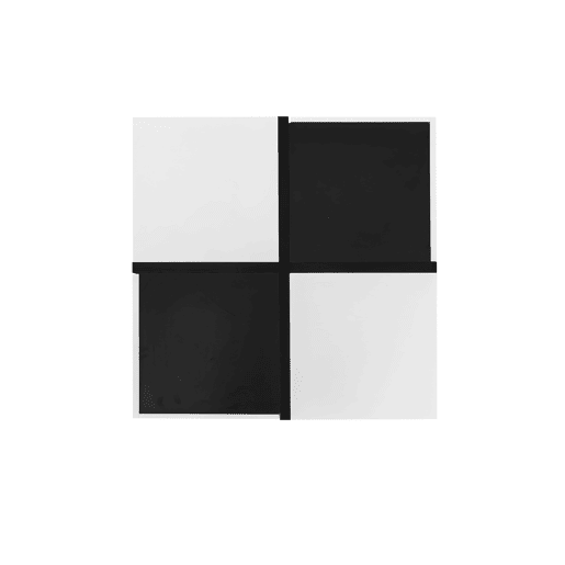 Mesa de centro quadrada 70x70x35,5 cm - 2 gavetas, com arrumação, design elegante - Preto e Branco