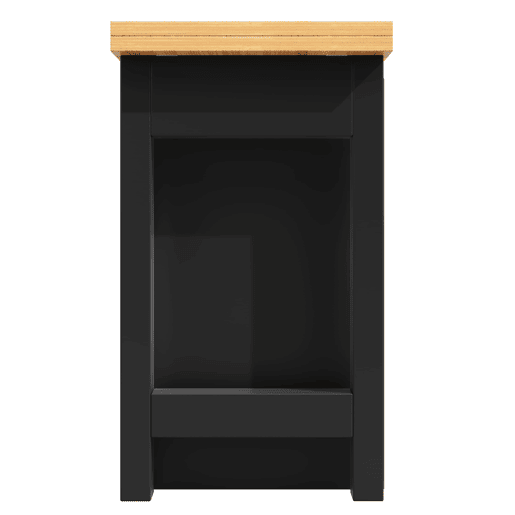 Mesa de bar extensível 120-180 cm - Com LED, rotação de 360°, com arrumação - Preto, Natural