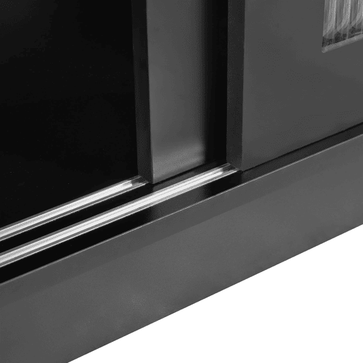 Mesa de bar moderna 121,5 x 40 cm - Extensível, giratória em 360°, com arrumação - Preto