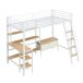 Cama alta para niños Cama alta para niños Natural/ Blanco