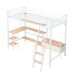 Cama alta para niños Cama alta para niños Natural/ Blanco