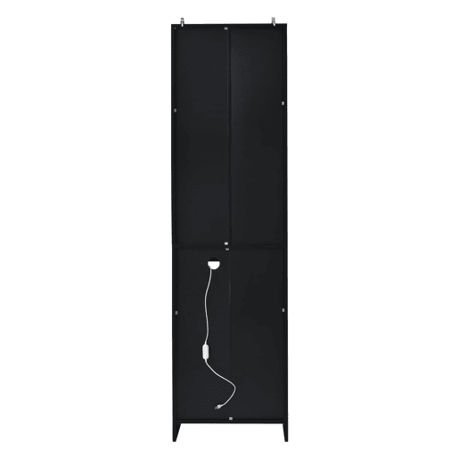 Vitrine LED para sala - móvel expositor com iluminação LED e amplo espaço de armazenamento - preto