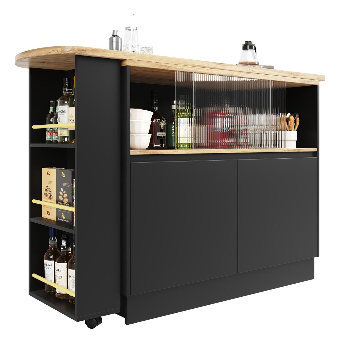 Mesa alta 90 Negro