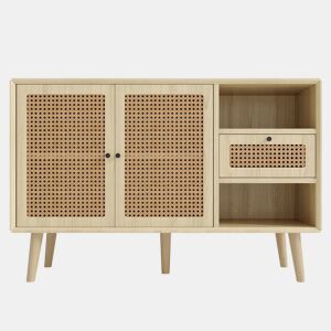 Aparador de mdf com 2 portas e 1 gaveta,carvalho