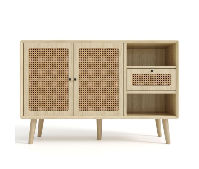 Aparador de mdf con 2 puertas y 1 cajón,roble