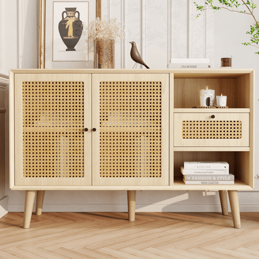 Aparador de mdf com 2 portas e 1 gaveta,carvalho