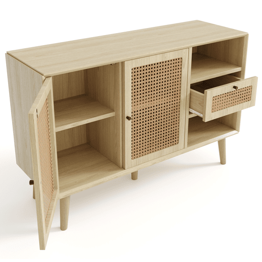 Aparador de mdf com 2 portas e 1 gaveta,carvalho