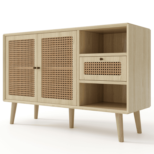 Aparador de mdf com 2 portas e 1 gaveta,carvalho