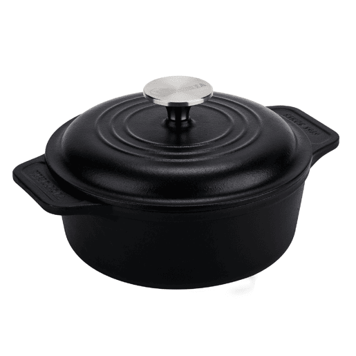 Forno Holandês Indução Ferro Fundido Curado 20cm  1,9L Panela sem PTFE e PFOA, Victoria 31114