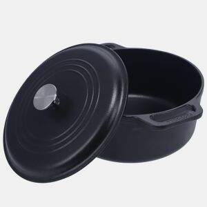 Forno Holandês Indução Ferro Fundido Curado 29cm  6,6L Panela sem PTFE e PFOA, Victoria 35709