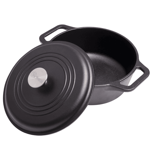 Forno Holandês Indução Ferro Fundido Curado 25cm  3,8L Panela sem PTFE e PFOA, Victoria 32043