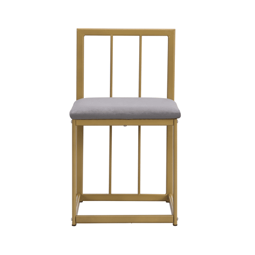 Conjunto de 1 mesa e 6 cadeiras de jantar de mdf,branco+dourado Conjunto de 1 mesa e 6 cadeiras de jantar de mdf,branco+dourado