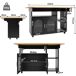 Carrito de cocina con 2 puertas 120 Carrito de cocina con 2 puertas 120 Negro