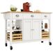 Carrito de cocina con 2 puertas y 3 cajónes 120 Carrito de cocina con 2 puertas y 3 cajónes 120 Blanco