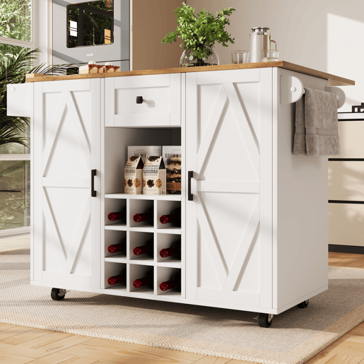 Carrinho de cozinha de mdf com 2 portas e 1 gaveta,branco Carrinho de cozinha de mdf com 2 portas e 1 gaveta,branco