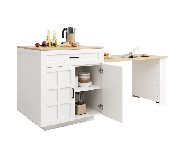Isla de cocina con 2 puertas y 2 cajones 133