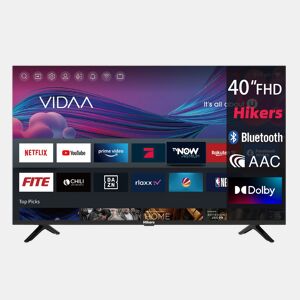 Hikers 40Z1 Televisões Smart TV - Ecrã 40 Polegadas Resolução FHD 1920*1080 Compatível Android Calidad Qualidade Som Dolby Atmos - Preto