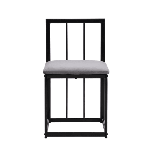 Conjunto de 1 mesa e 6 cadeiras de jantar de mdf,branco+preto