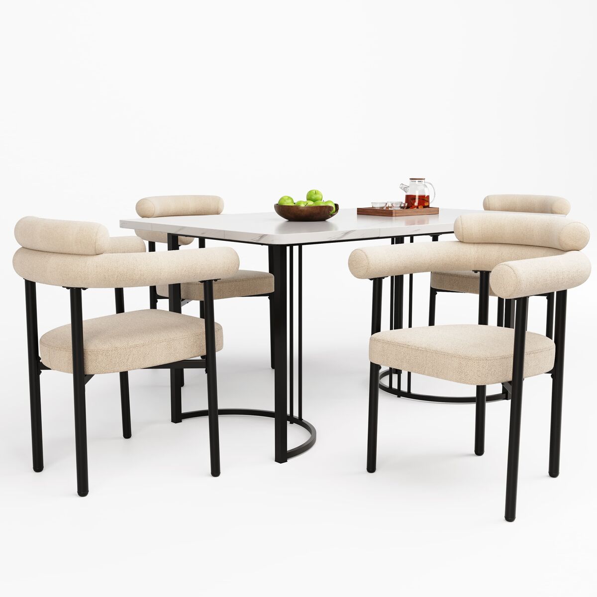 Conjunto de mesas y sillas de comedor 140x80