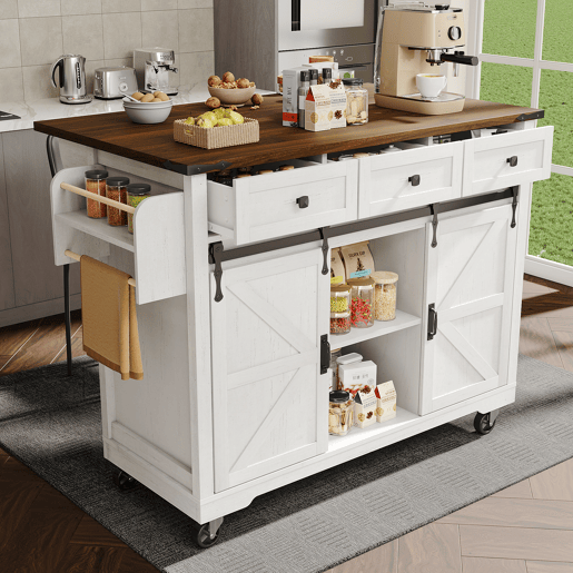 Carrinho de cozinha de mdf com 2 portas e 3 gavetas,branco Carrinho de cozinha de mdf com 2 portas e 3 gavetas,branco
