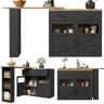 Mesa de bar extensível giratória de mdf,preto