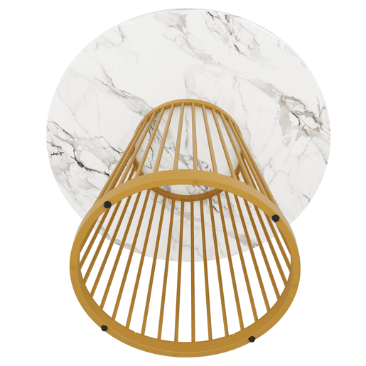 Mesa de jantar fixa redonda 80 cm de mdf,branco