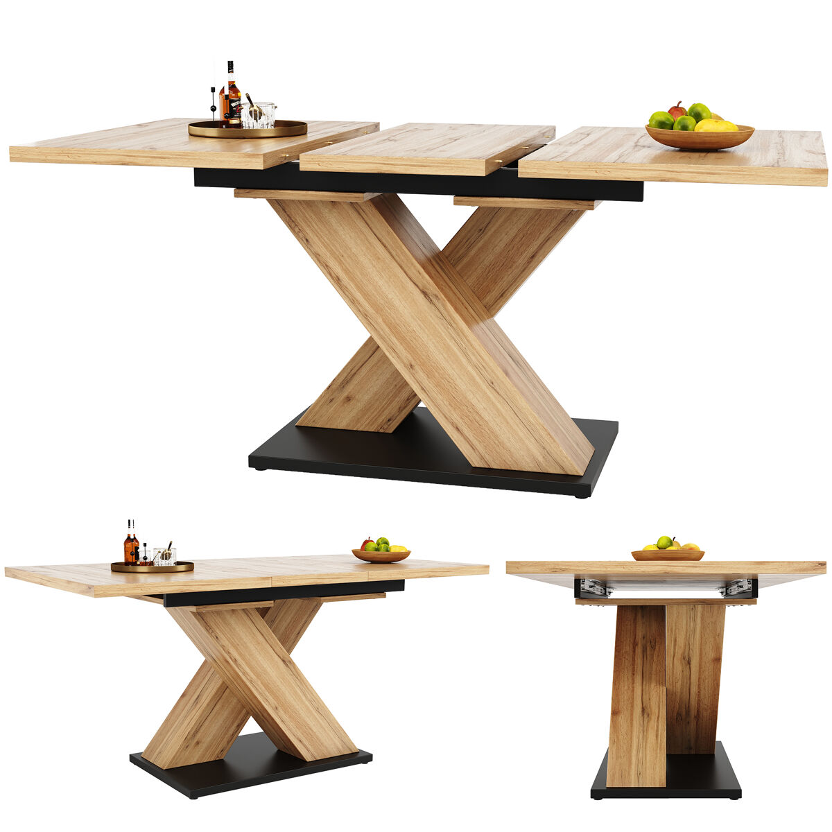 Mesa de comedor extensible rectangular