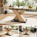 Mesa de comedor extensible rectangular Mesa de comedor extensible rectangular Natural
