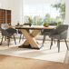 Mesa de comedor extensible rectangular Mesa de comedor extensible rectangular Natural