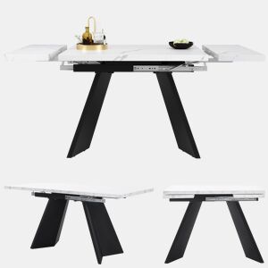 Mesa de jantar extensível retangular 99-159máx cm de mdf,branco