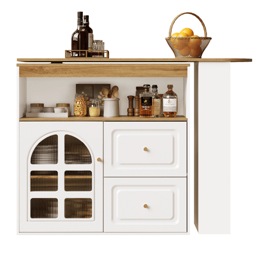 Mesa de bar extensível giratória de mdf,branco