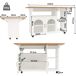 Carrito de cocina con 2 puertas 120 Carrito de cocina con 2 puertas 120 Blanco