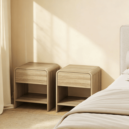 HOMCOM Conjunto de 2 Mesas de Cabeceira NĂ³rdicas com Cantos Arredondados Gaveta e Prateleira Aberta Mesa Auxiliar para Sala Quarto 40x35x45 cm Madeira HOMCOM Conjunto de 2 Mesas de Cabeceira NĂ³rdicas com Cantos Arredondados Gaveta e Prateleira Aberta Mesa Auxiliar para Sala Quarto 40x35x45 cm Madeira