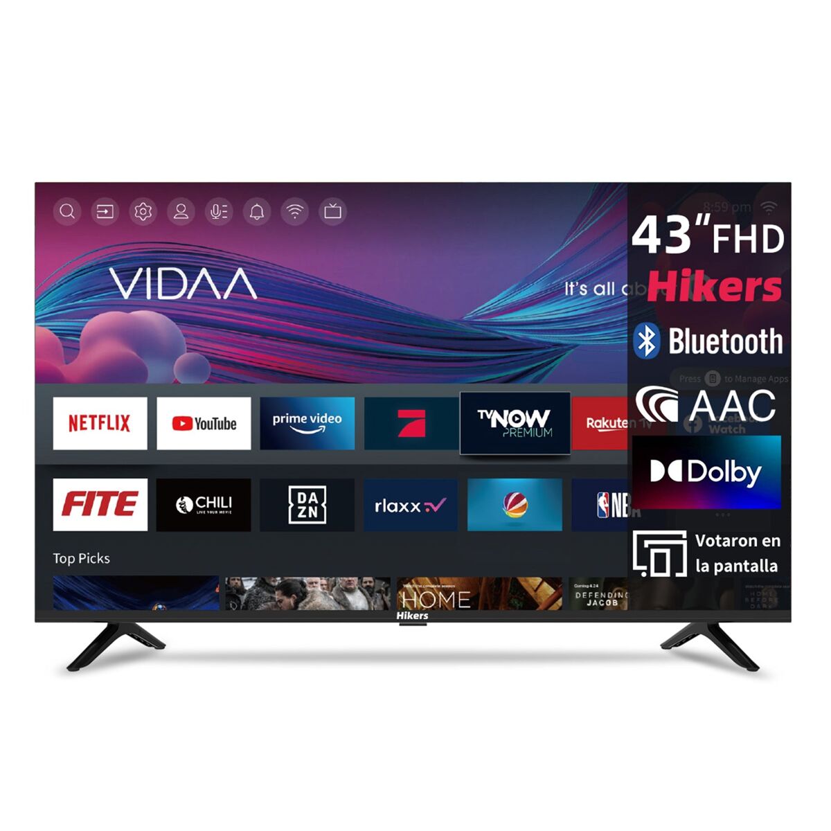 Hikers 43Z1 Televisor Smart TV -  Calidad Sonido Dolby Atmos