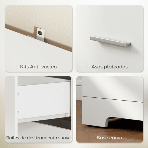 HOMCOM Estante para Livros de 6 Níveis Estante com 3 Gavetas 3 Prateleiras Abertas Armário Alto para Sala de Estar Estúdio Escritório 79x39,5x182,2 cm Branco