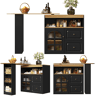 Mesa de bar extensível giratória de mdf,preto