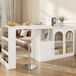 Mesa de bar extensible giratoria 120x40 Mesa de bar extensible giratoria 120x40 Blanco