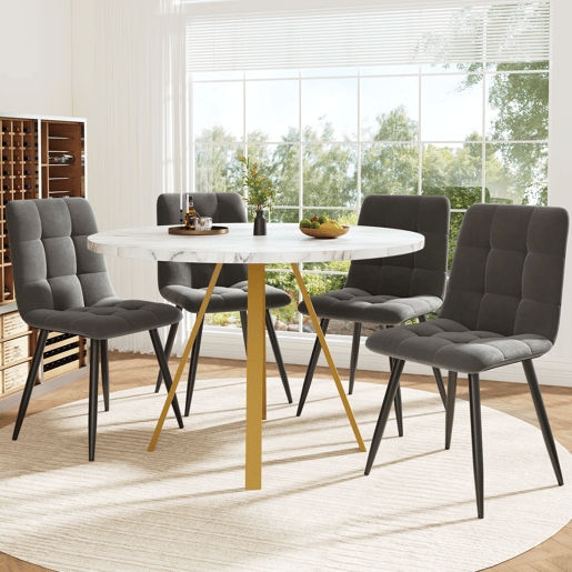 Mesa de jantar fixa redonda 80 cm de mdf,branco
